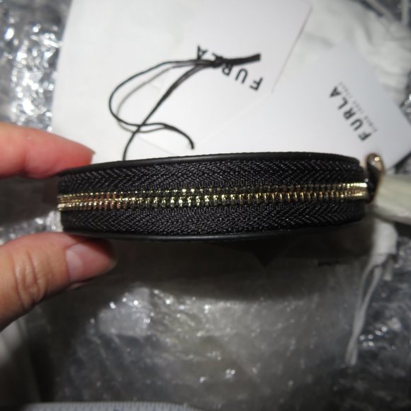 FURLA Rainbow Leather Keychain Zipped Coin Purse - Picture 5 of 8